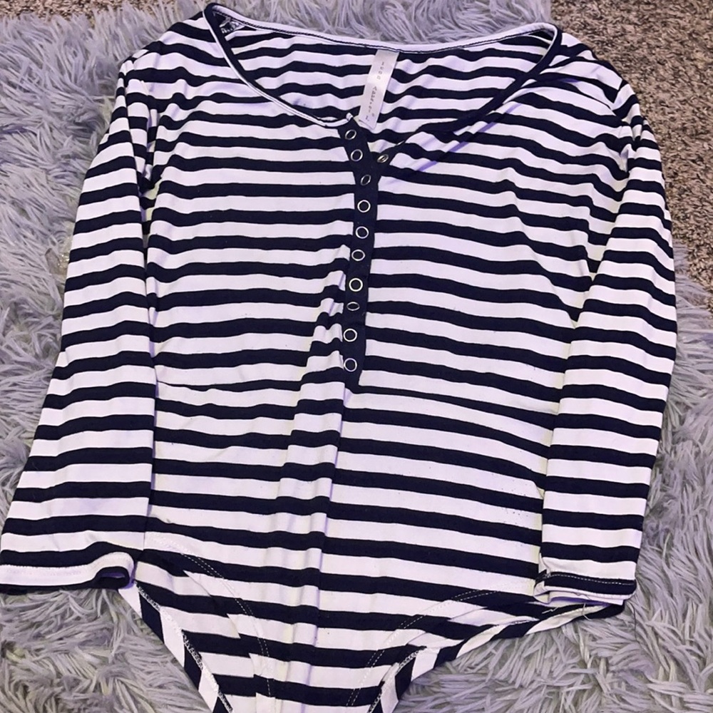 striped bodysuit